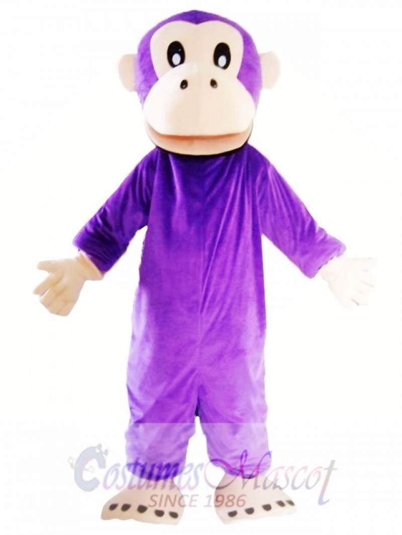 Adult Purple Gorilla Mascot Costume