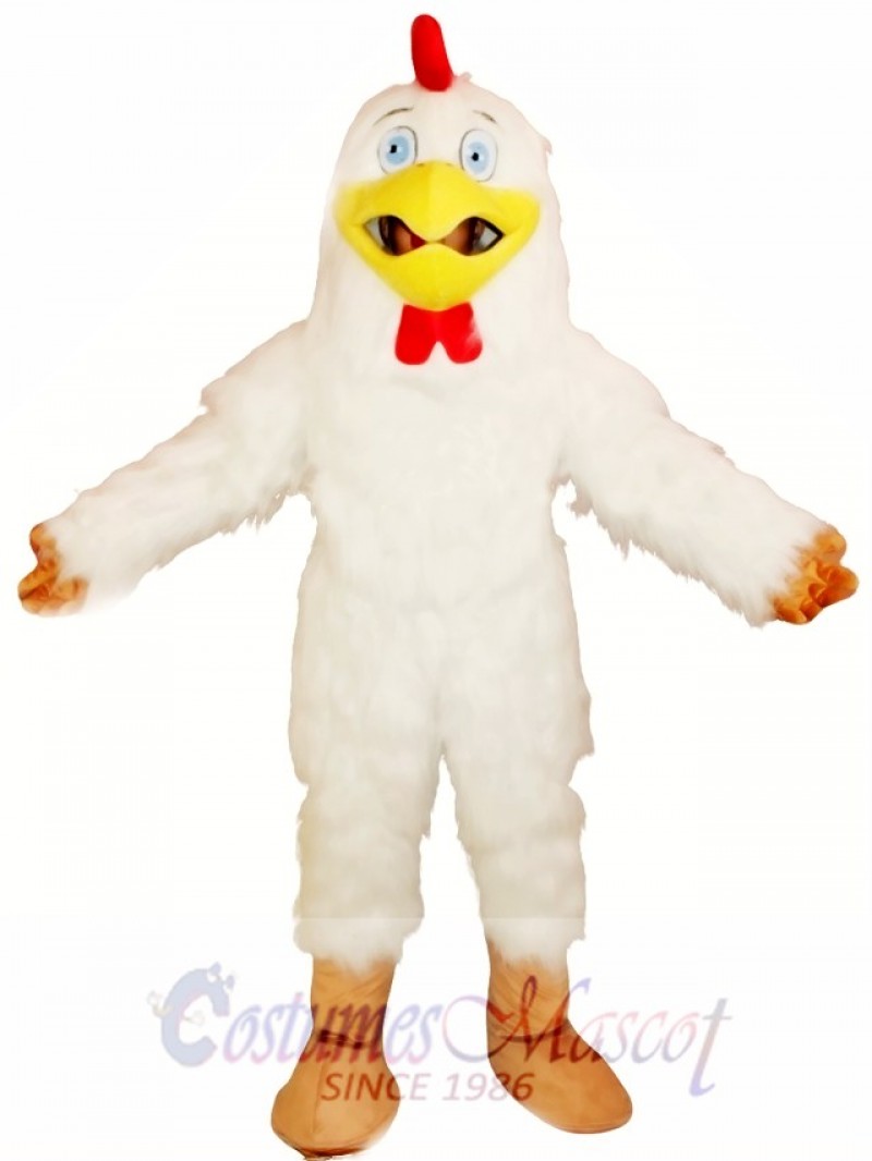 White Rooster Chicken Mascot Costume