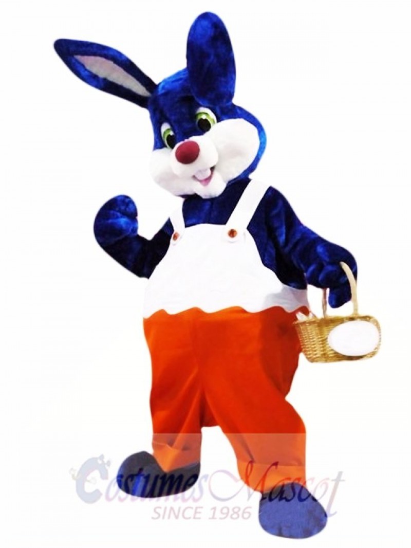 Blue Easter Bunny Rabbit Mascot Costume