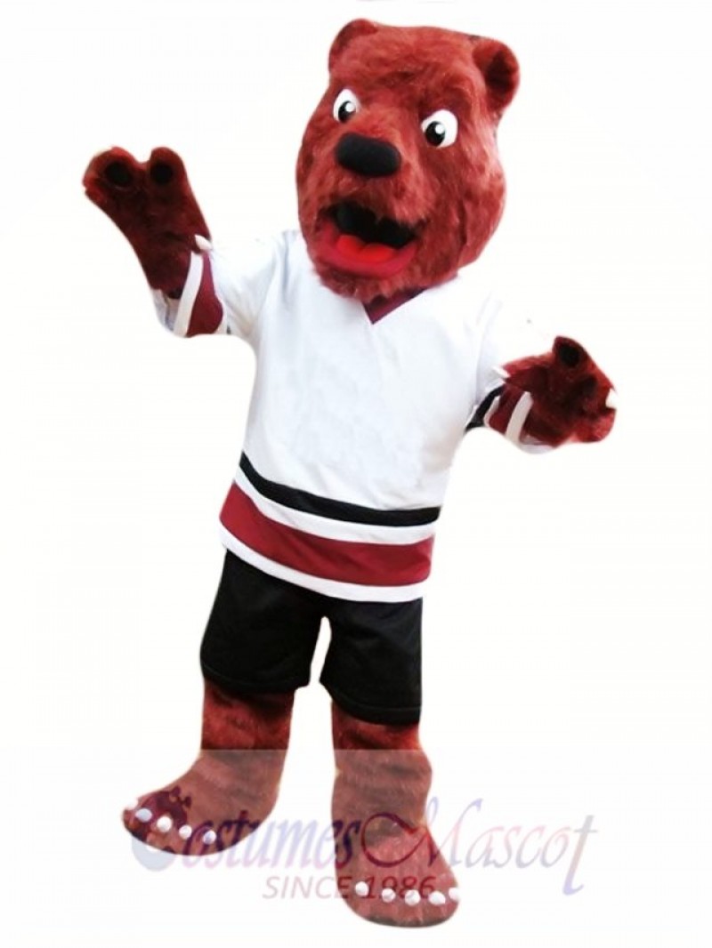 Red Bear Mascot Costume