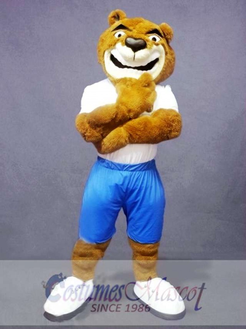 Confident Bear Mascot Costume