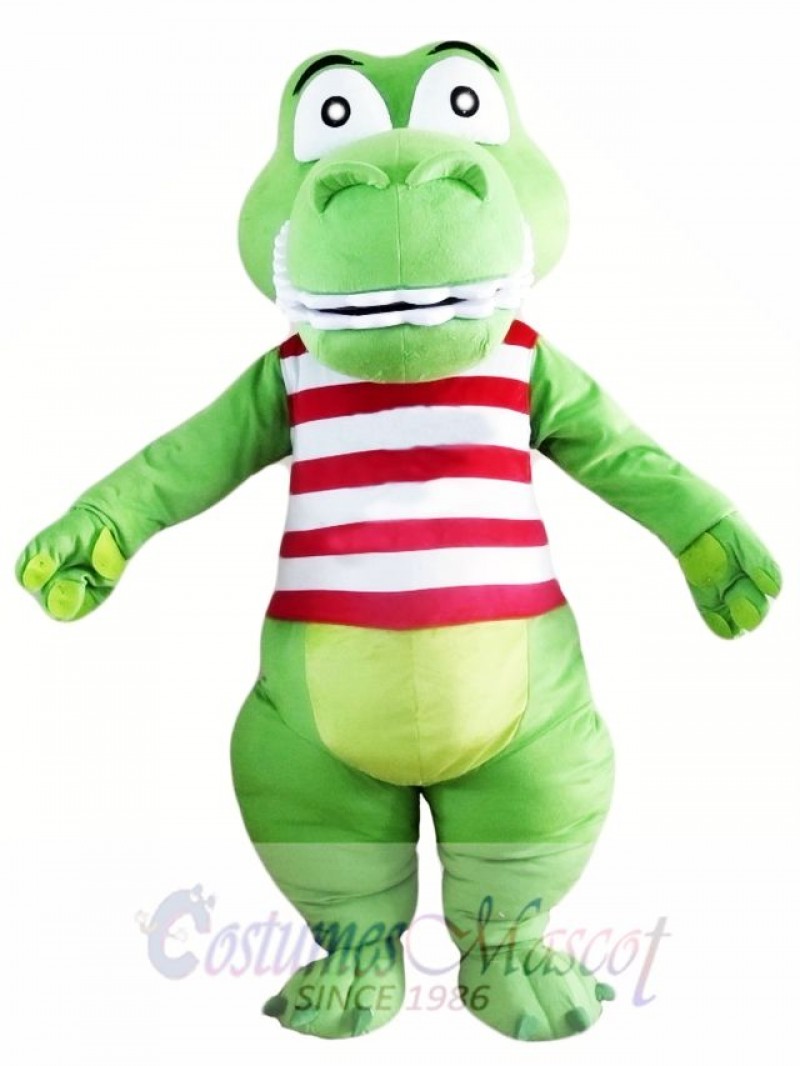 Green Cute Crocodile Mascot Costume Alligator Costume for Adult