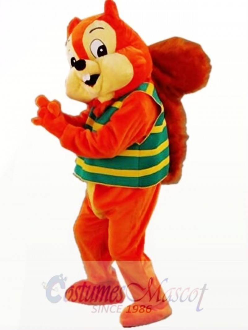 Orange Cute Squirrel Mascot Costume  