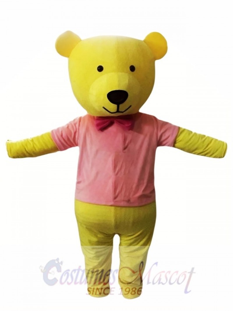 Yellow Bear Mascot Costume  