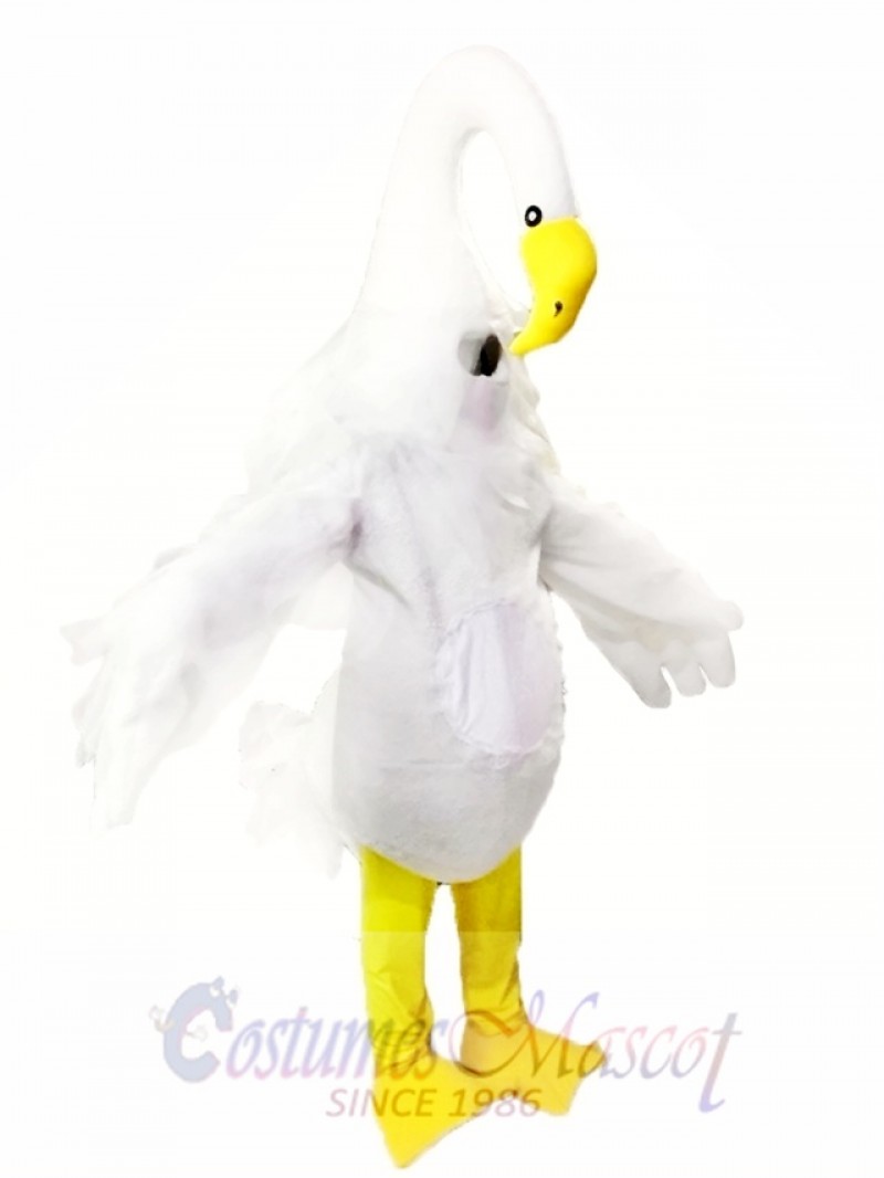 Long Necked Swan Mascot Costumes 