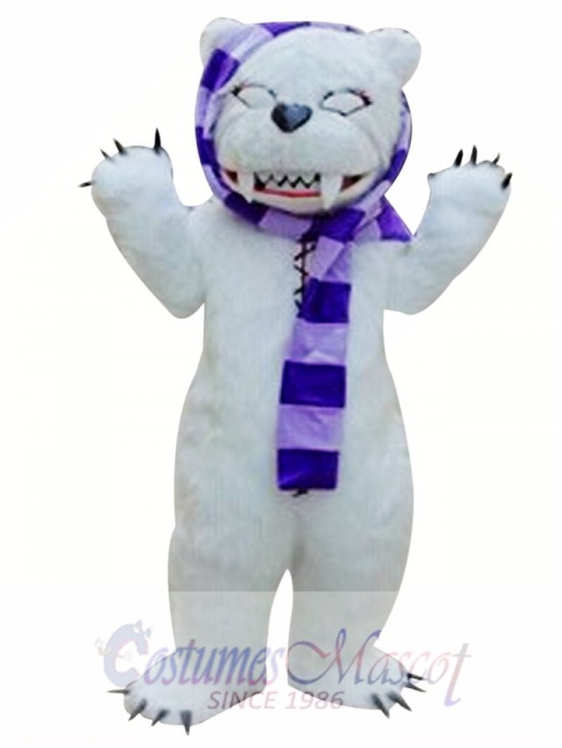 White Beggar Bear Mascot Costumes 