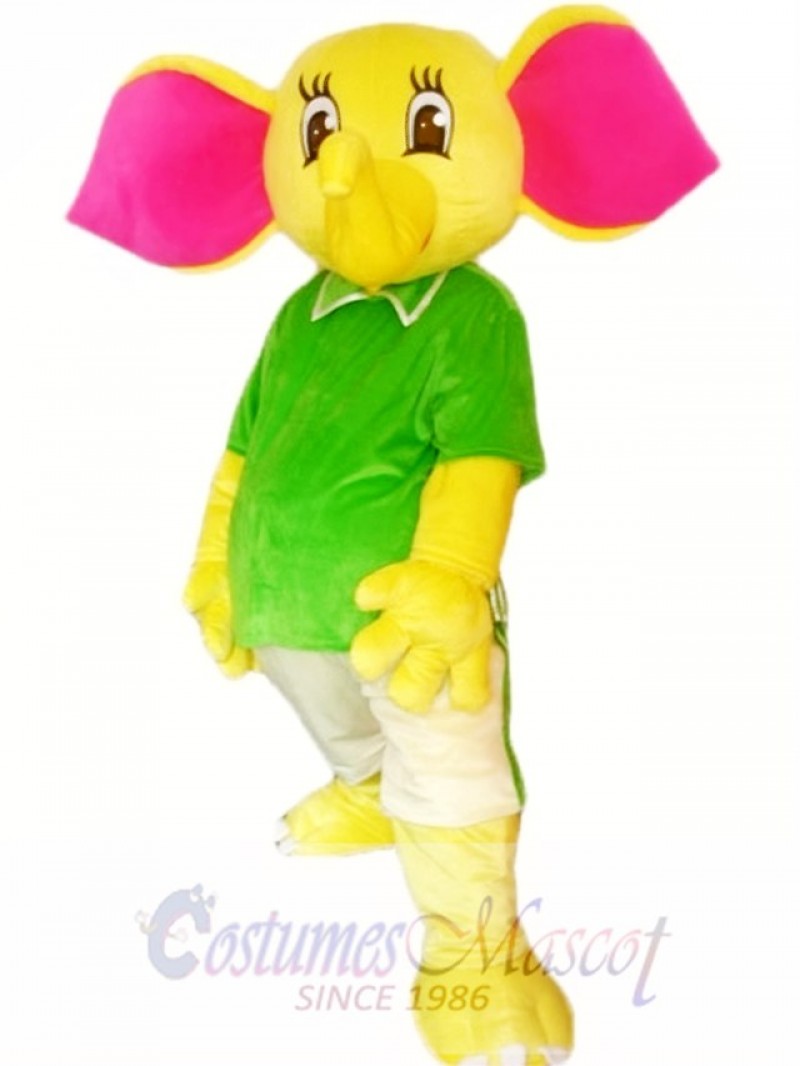 Yellow Elephant Mascot Costume  