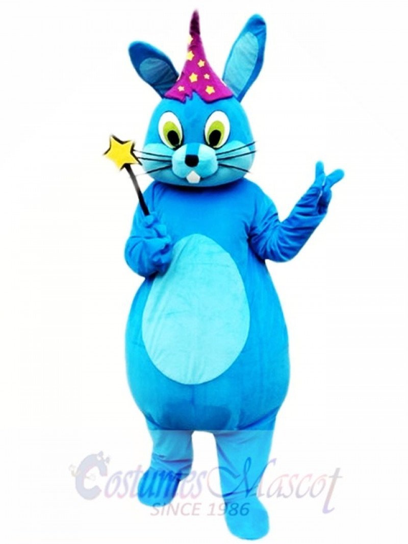 Blue Easter Bunny Rabbit Mascot Costume