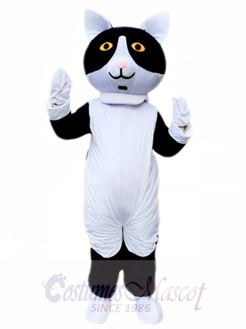 Black White Cat Mascot Costume