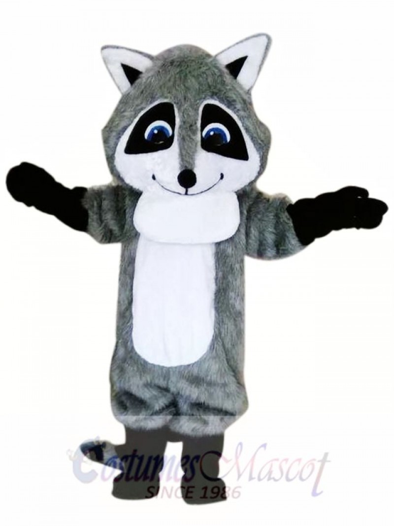 Cute Gray Raccoon Mascot Costume