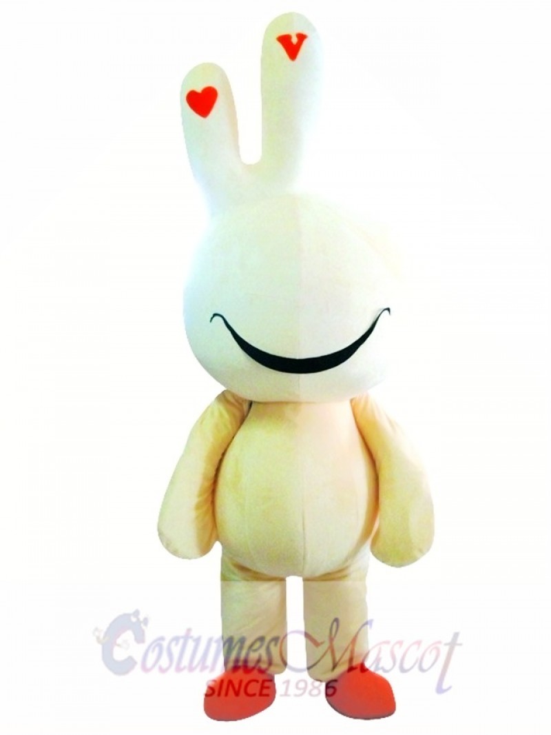 Yellow Cute Easter Bunny Bug Rabbit Mascot Costume