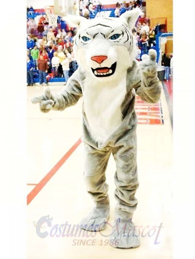 Gray Wildcat Mascot Costume