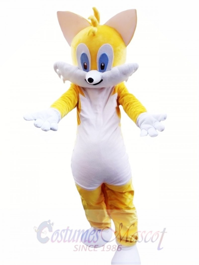 Yellow Cat Mascot Costume