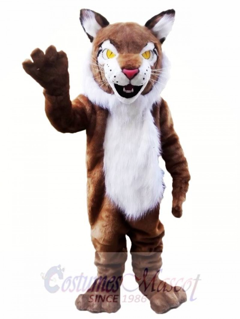 Brown Wildcat Bobcat Mascot Costume