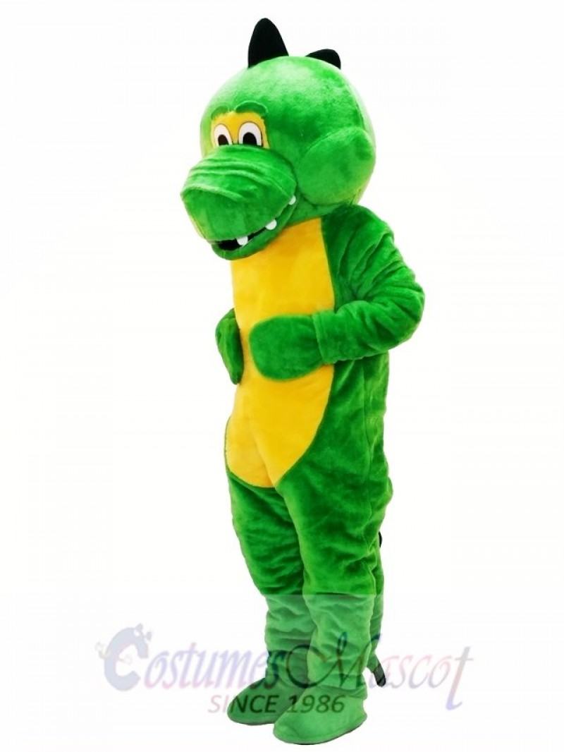 Cute Green Dinosaur Mascot Costume