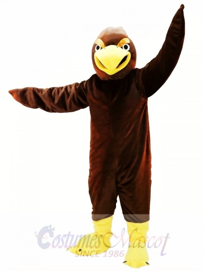 Brown Hawk Mascot Costume