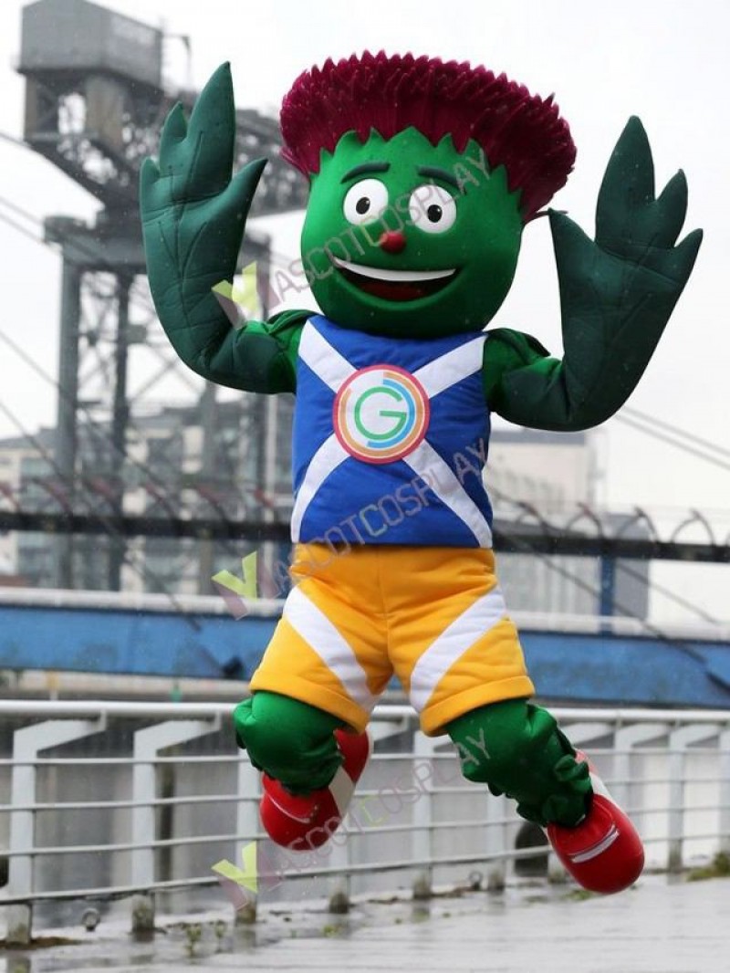 Commonwealth Games Mascot Costume Clyde Thistle Mascot Costume