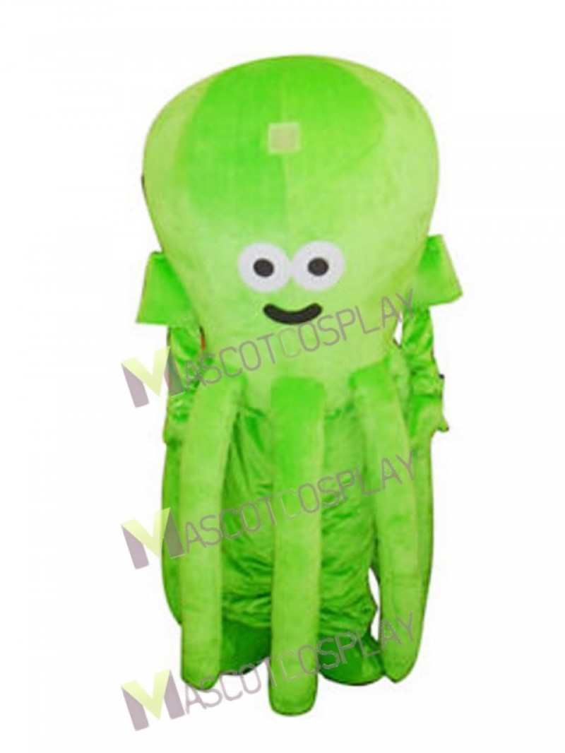 Cute Green Octopus Mascot Costume