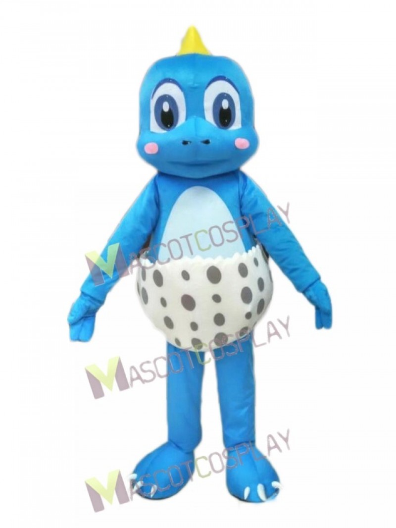 Blue Little Dinosaur Mascot Costume Funny Dinosaur Egg