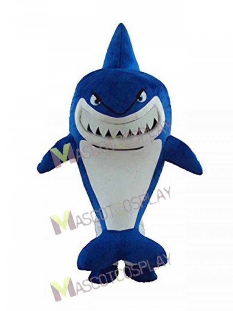 Blue Shark with White Belly Mascot Costume