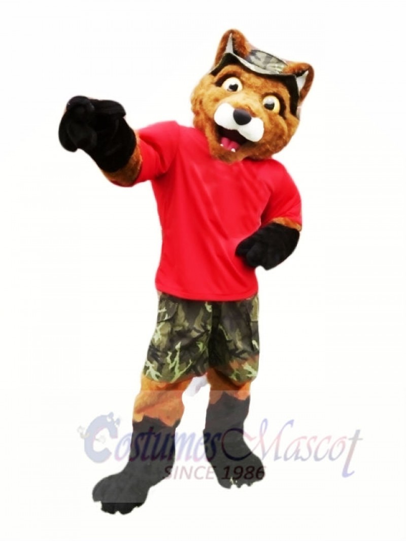Fox with Red T-shirt Mascot Costumes Animal