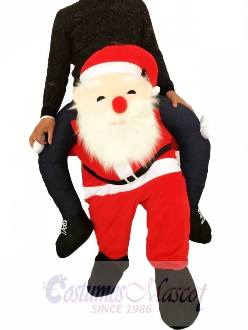 Piggyback Santa Claus Carry Me Ride Father Christmas Mascot Costume