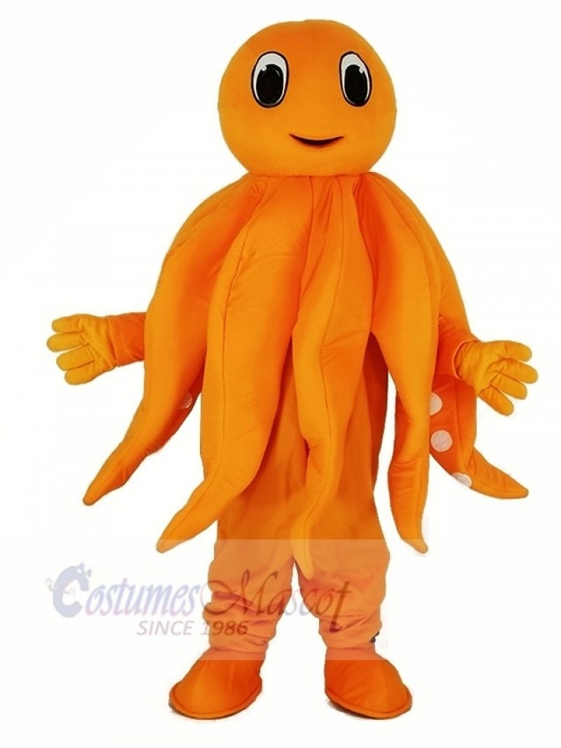 Orange Octopus Plush Adult Mascot Costume Cartoon
