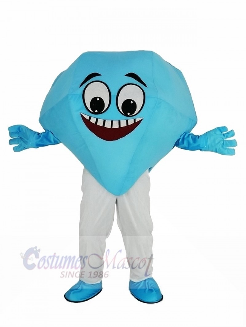 Blue Diamond Mascot Costume Cartoon	