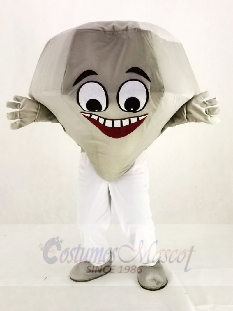 Silver Diamond Mascot Costume Cartoon	