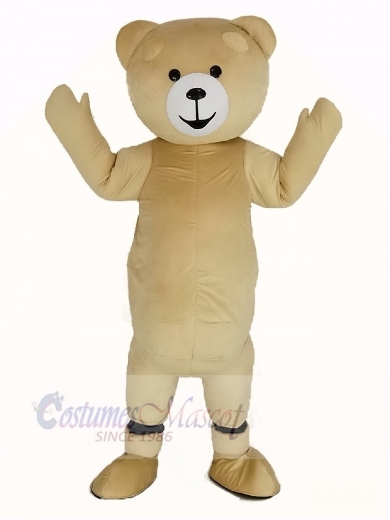 Creamy White Teddy Bear Mascot Costume