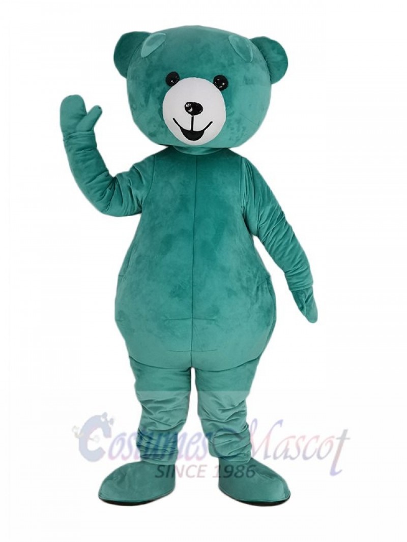 Cute Mint Green Teddy Bear Mascot Costume