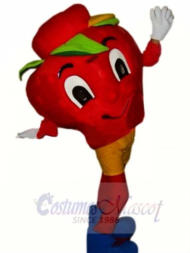 Happy Strawberry Mascot Costume 