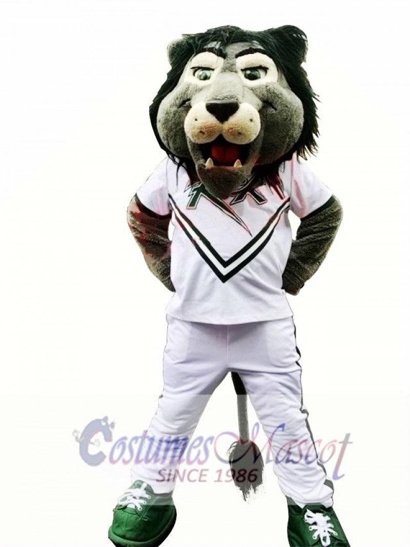 College Green Lion Mascot Costume 