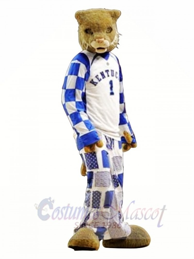 College Sport Wildcat Mascot Costume Free Shipping