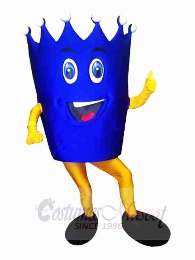 Blue Crown Mascot Costume