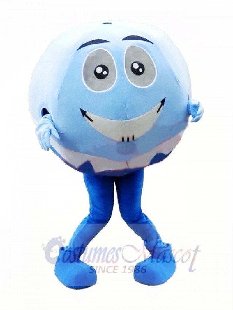 Blue & White Ball Mascot Costume 