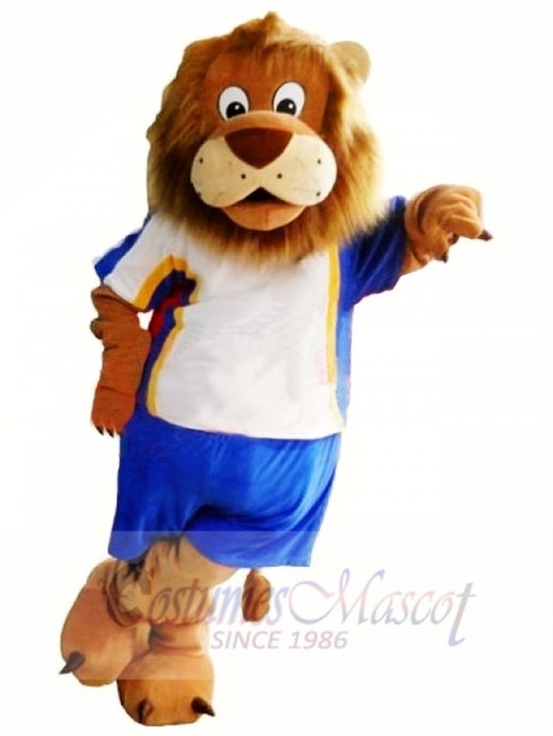 Sport School Lion Mascot Costume 