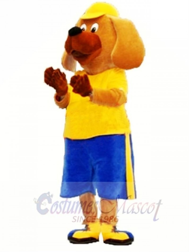 Sport Yellow Dog Mascot Costume