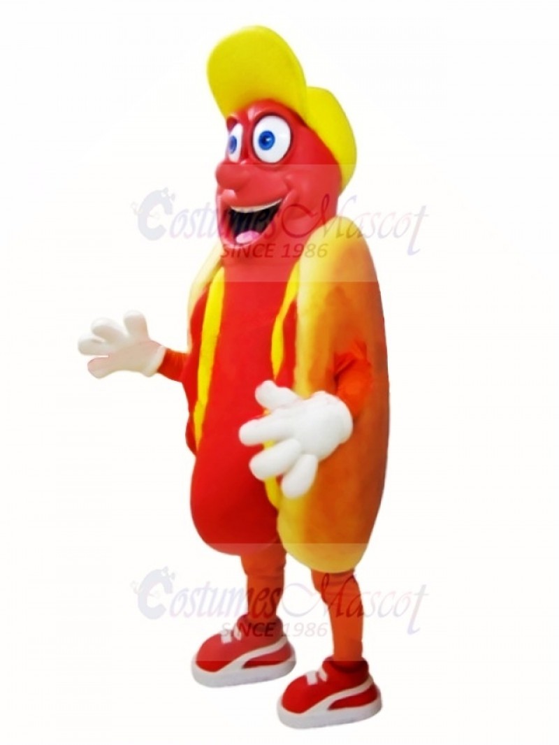 Smiling Hot Dog Mascot Costume 