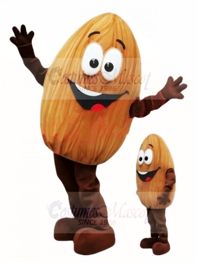 Cute Almond Mascot Costume 