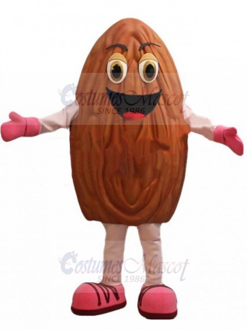 Happy Almond Mascot Costume  