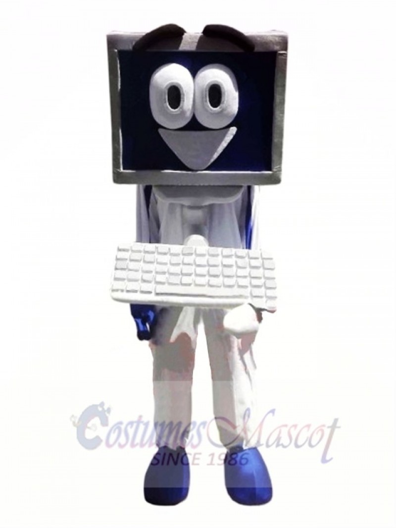 Happy Computer Mascot Costume 