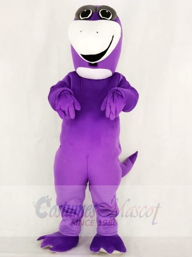 Cute Purple Dinosaur Mascot Costume School