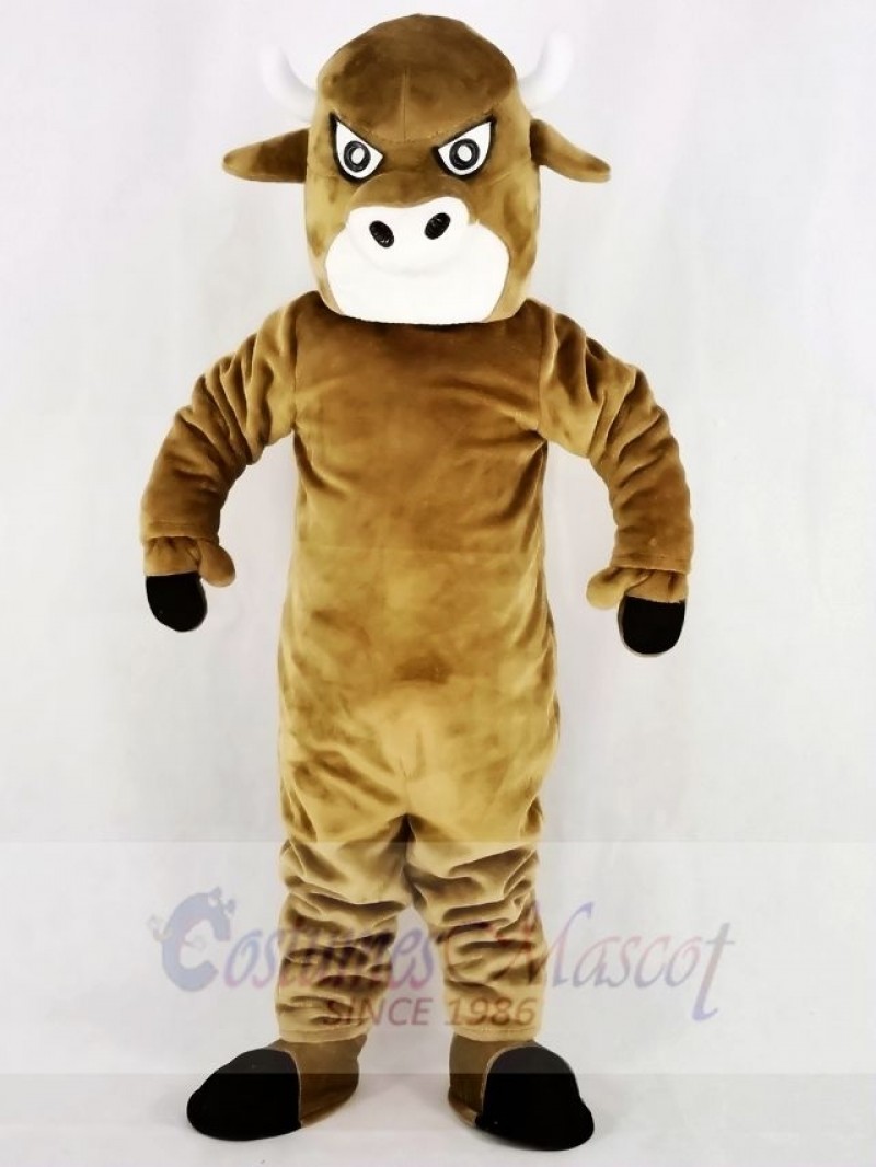 Brown Bull Mascot Costume College	