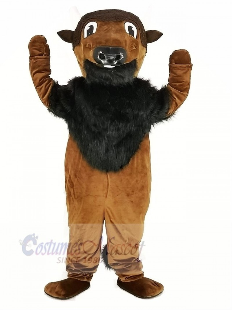 Wild Brown Buffy Buffalo Mascot Costume Animal