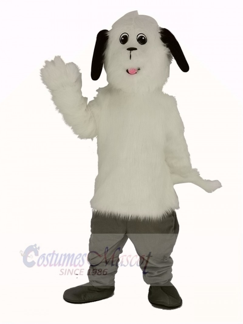 White Shaggy Maggy Dog Mascot Costume Animal