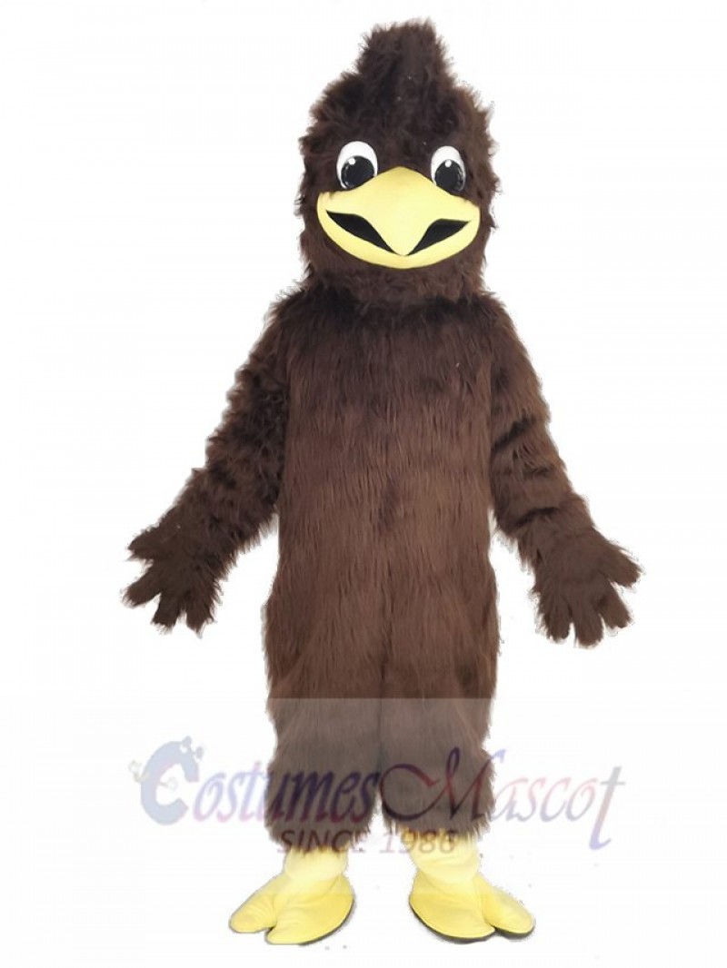 Brown Crested Hawk Mascot Costume Animal