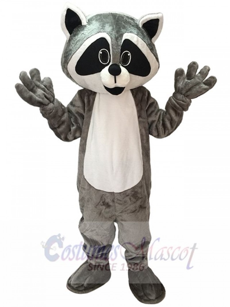 Robbie Raccoon with White Belly Mascot Costume