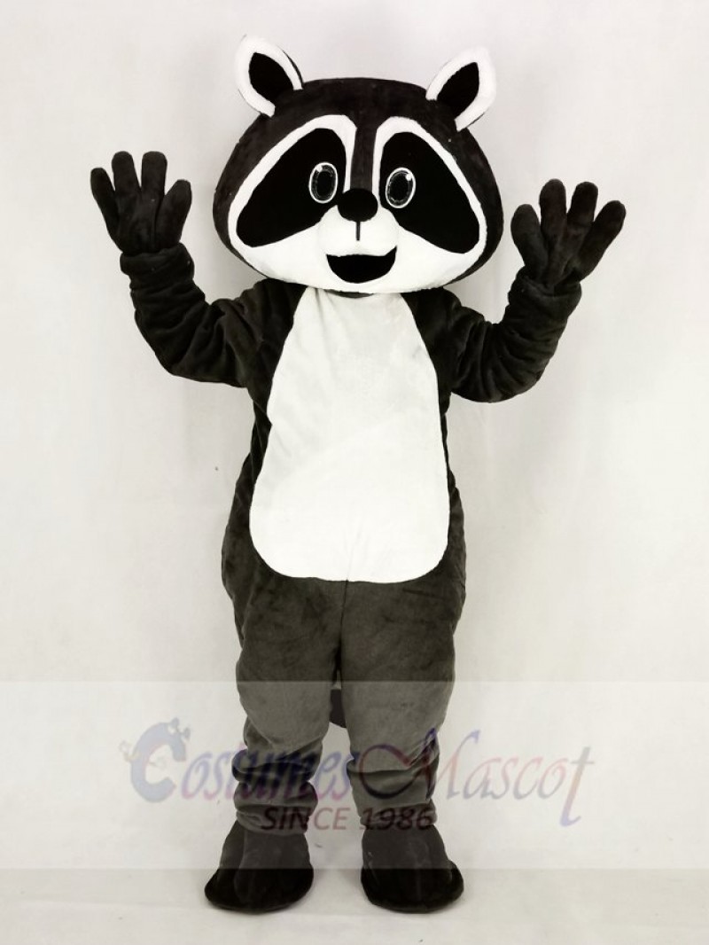 Dark Grey Robbie Raccoon Mascot Costume College