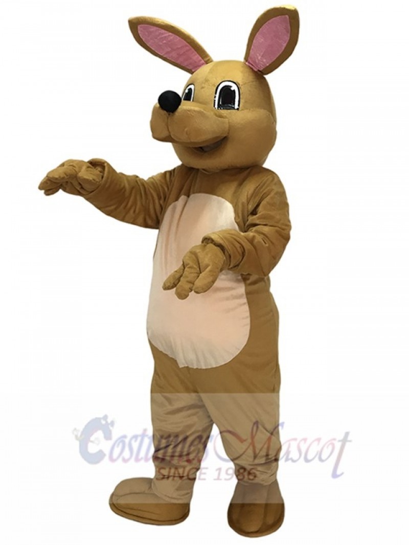 Cute Tan Kangaroo Mascot Costume